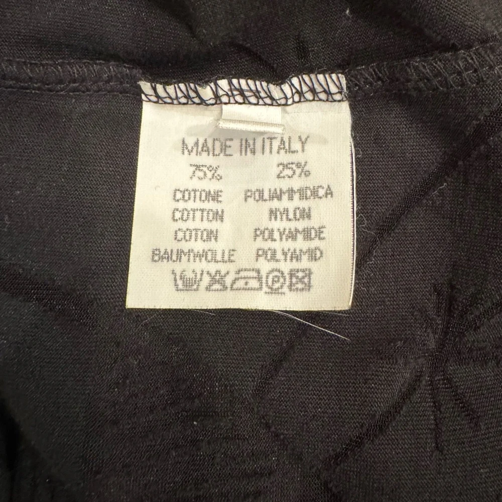 NWOT Vintage POI by Krizia Women’s Black Sheer Detail Long Sleeve Top. Size 6